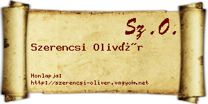 Szerencsi Olivér névjegykártya
